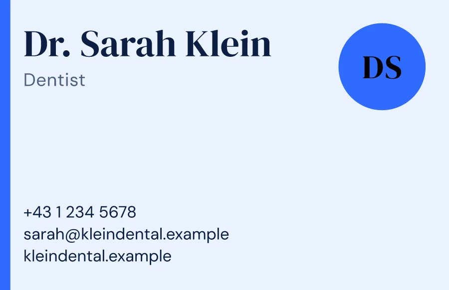 A business card made in Graphivo's editor